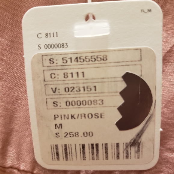 NWT Free People 100% Silk Pink/Salmon Blouse, Medium - Picture 3 of 5